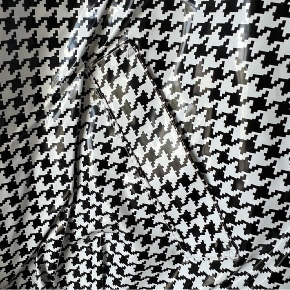 Wippette by Kenn Sporn Vintage 80s Houndstooth Rain Jacket with‎ Shoulder Pads - Picture 3 of 13